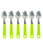 Modern 24-piece stainless steel cutlery set with stand for kitchen or dining room.