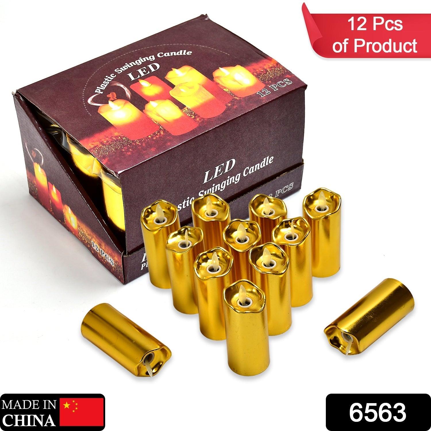 12Pc Golden Candles