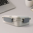 3-Compartment Stainless Steel Lunch Box (1 Pc)