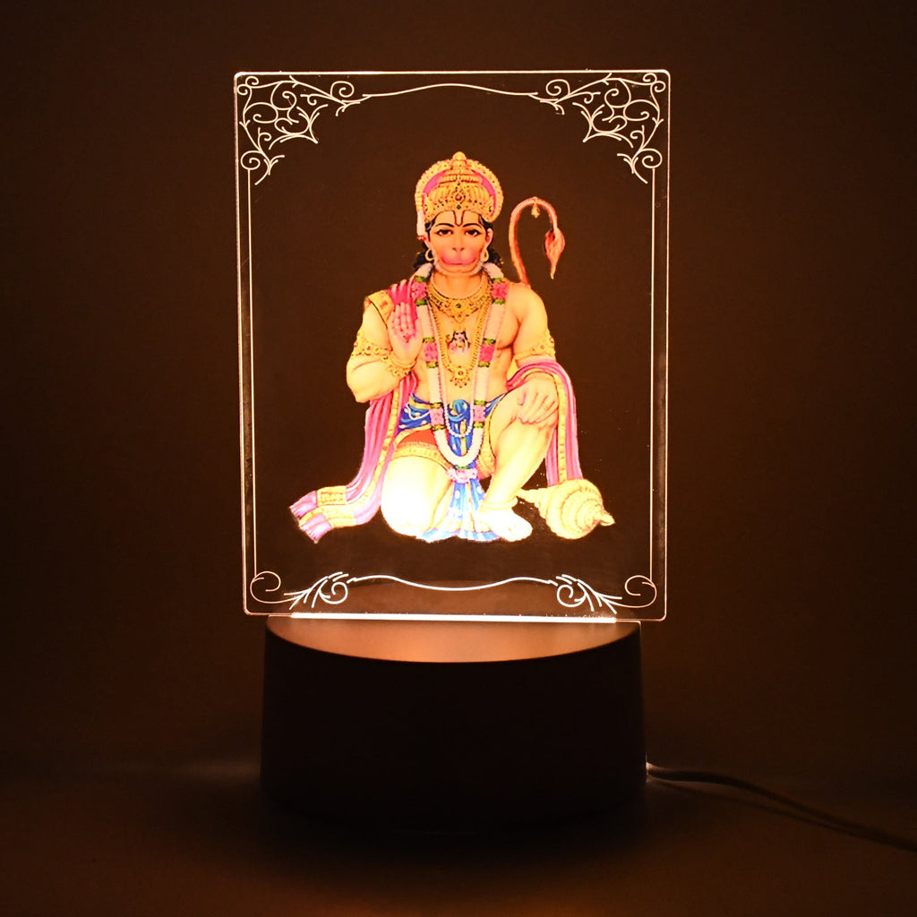 Hanuman Ji 3D Frame with Light