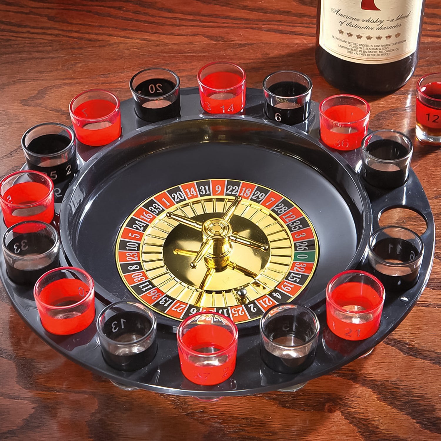 Casino Style Roulette Drinking Game Set
