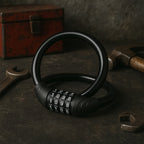 Bike Lock Cable Resettable Cable Lock - Self Coiling 4 Digit Combination Bike Lock