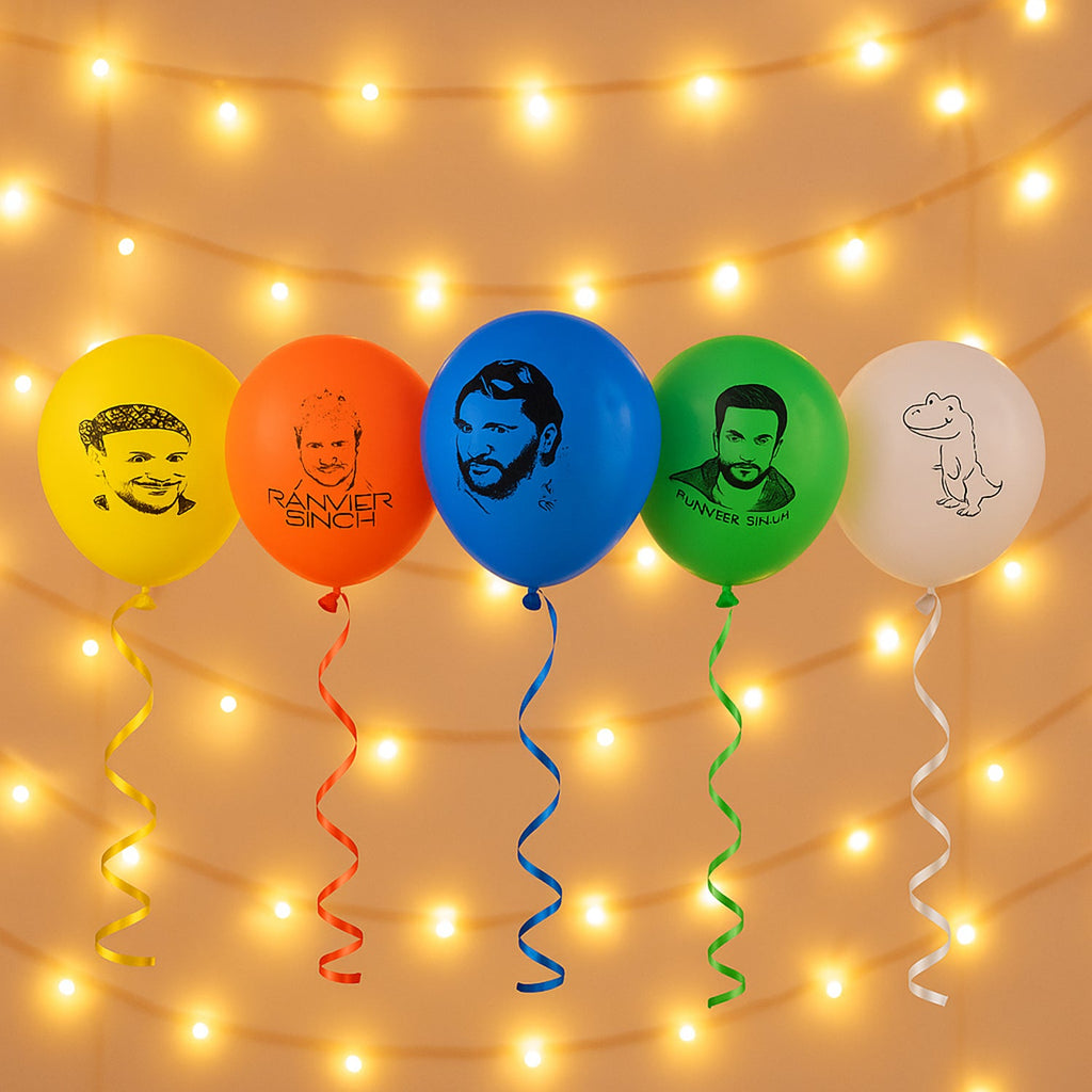 Assorted Printed Mix Design Party Latex Balloons (1 Pc)