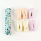 Zip Line Clothesline Kit with Built-in Clips