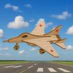 Buildable 3D Wooden Jet Puzzle