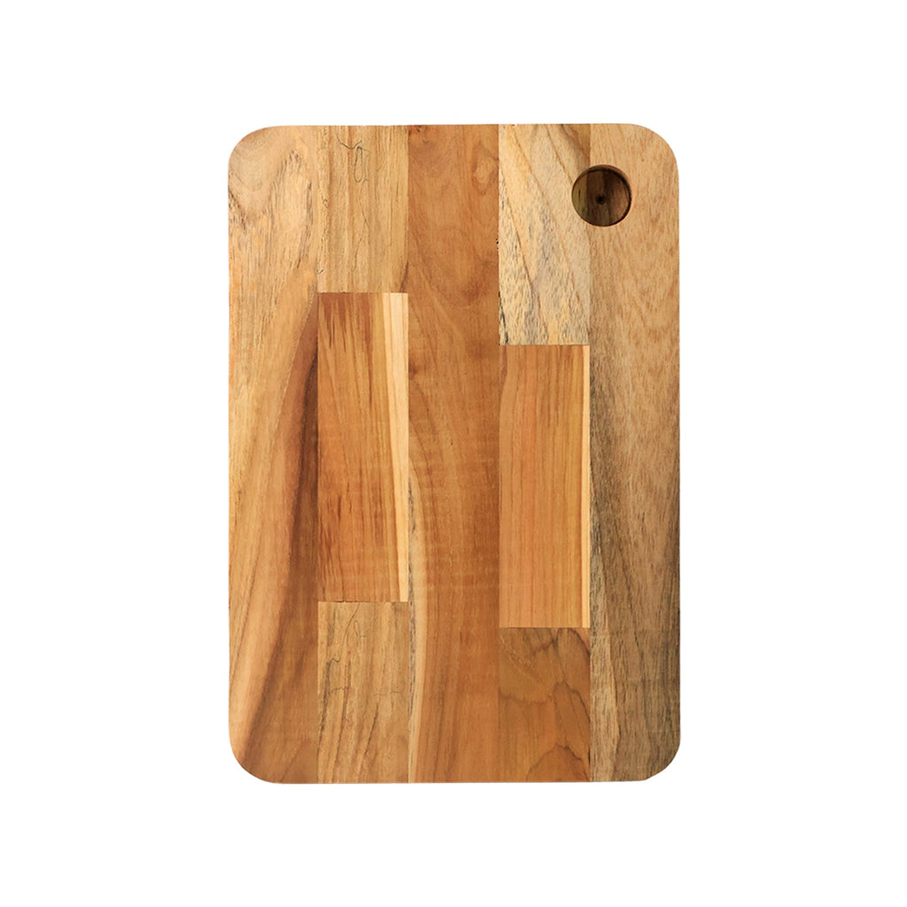 Apex Steel Oak Medium Cutting Board with Wooden Handle (1 Pc)