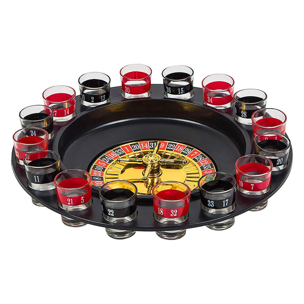 Casino Style Roulette Drinking Game Set