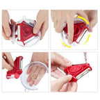 Round planer and slicer with peeler and cutter, kitchen tool