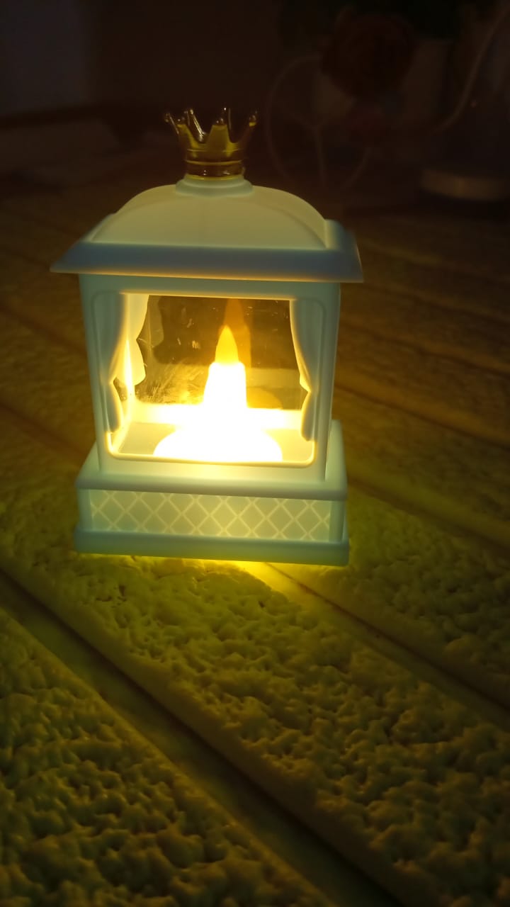 Acrylic Battery Operated Mini Square LED Lantern, Diwali (1Pc)
