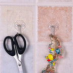 Multipurpose adhesive hooks, small stainless steel set