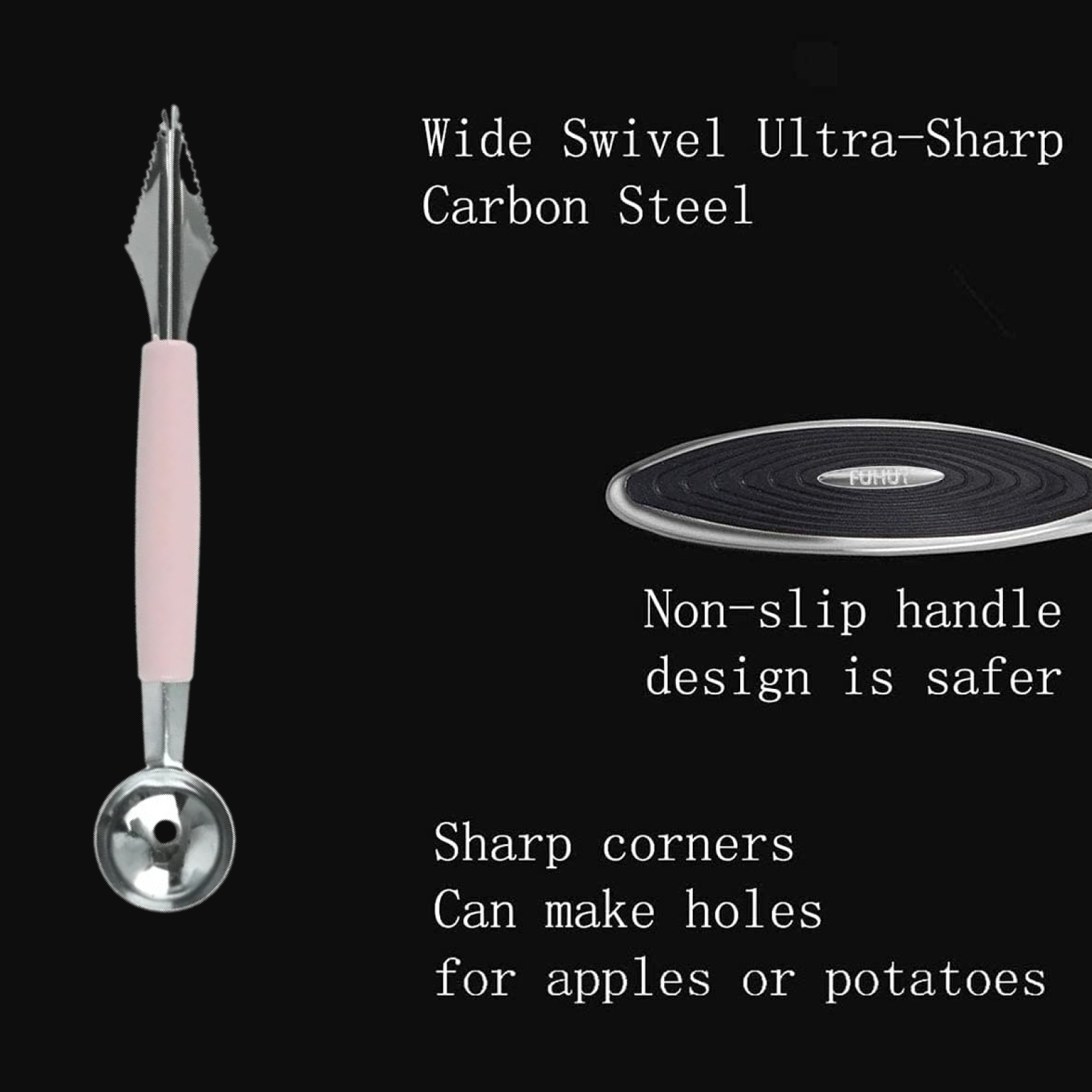 Multifunctional Fruit scooper & peeler  Garnish Kit