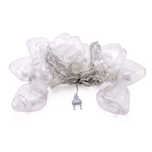 12 wish heart ball string lights, 8 feet long