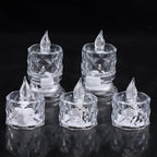 24 Pcs Flameless and Smokeless Decorative Acrylic Candles Transparent Led Tea Light Candle for Gifting, House, Diwali, Christmas, Festival, Events Decor Candles, Diwali