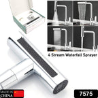 360° Rotating Waterfall Kitchen Faucet – Touch & Swivel Sink Extender (4 In 1 )