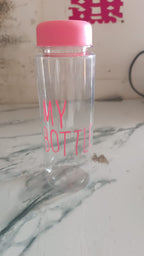 350 ml Approx Transparent Plastic Water Bottle with Leakproof Lid (1 Pc)