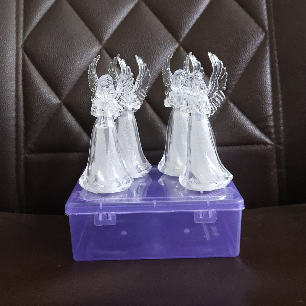 Battery Operated LED Angel Decorative Lights (4 Pc / Set)