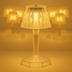 2in1 Transparent Mini Crystal Table Lamp with Reflection Light