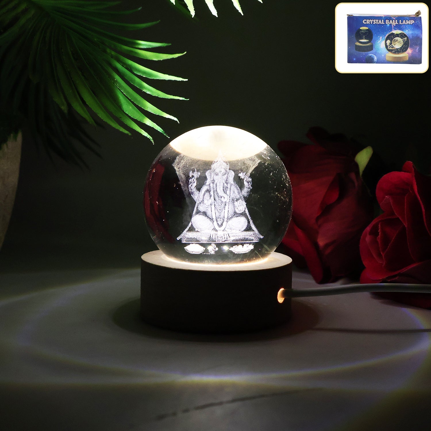 3D Crystal Ball lamps for Bedroom 3D Lamps for Home Decoration 3D Crystal Ball Night Light Gifts for Women Gifts for Men Room Decor Items for Bedroom for Friend and Family (1 Pc)