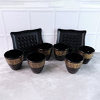 2 Bowl & 6 Glass Snake Set ( 8 Pc Set )