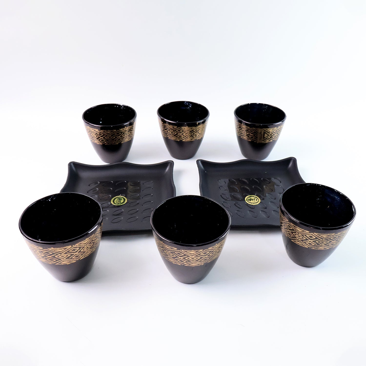 2 Bowl & 6 Glass Snake Set ( 8 Pc Set )