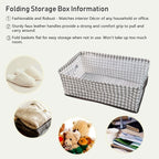 Cloth storage baskets, closet storage bins (42×28 Cm)