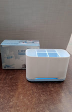 6 Compartment Multi Purpose Organizer Toothbrush Holder Stand Plastic Caddy (1 Pc)