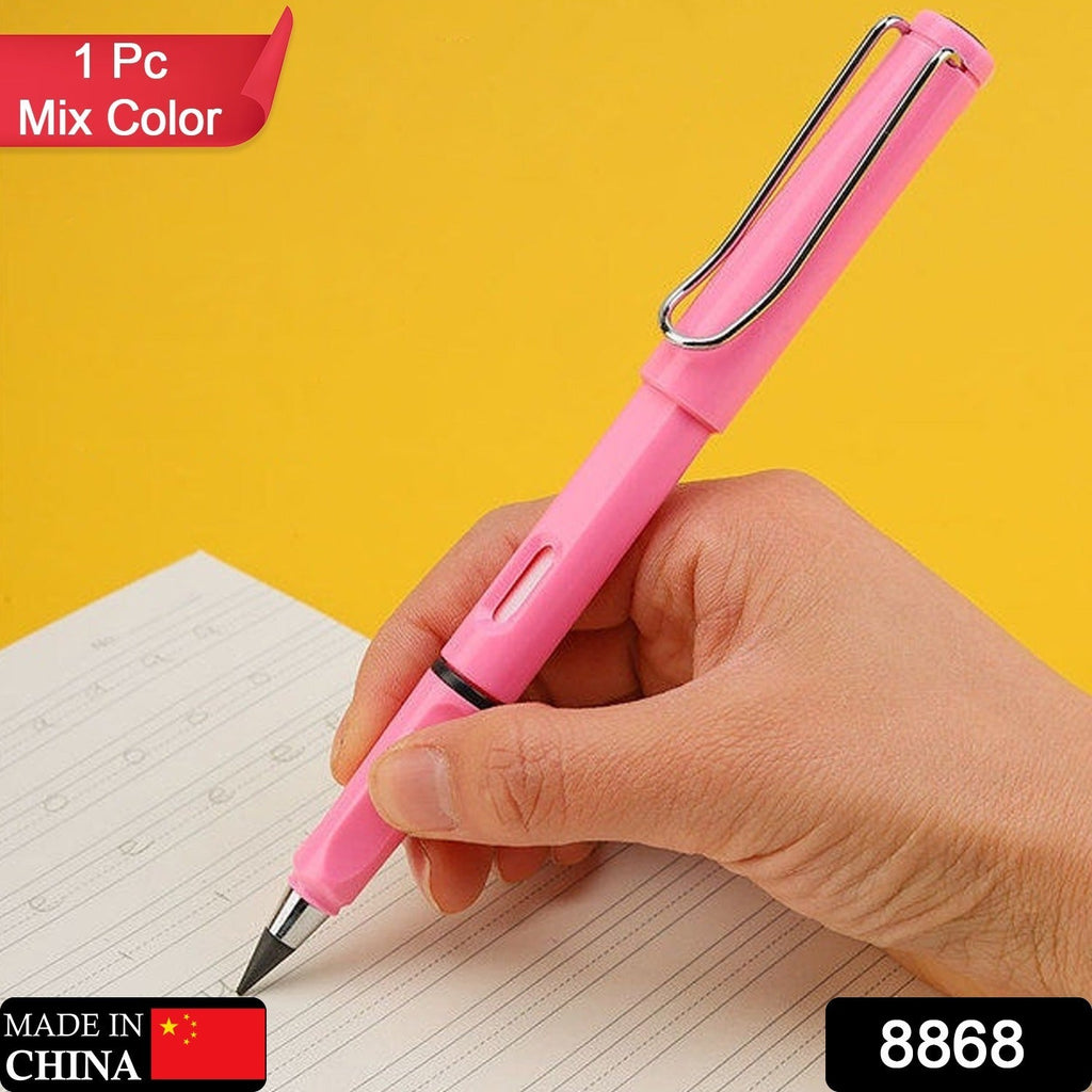 2-in-1 Everlasting Magic Pencil with Replaceable Eraser – Inkless, Reusable, Portable (1 Pc / Mix Color)